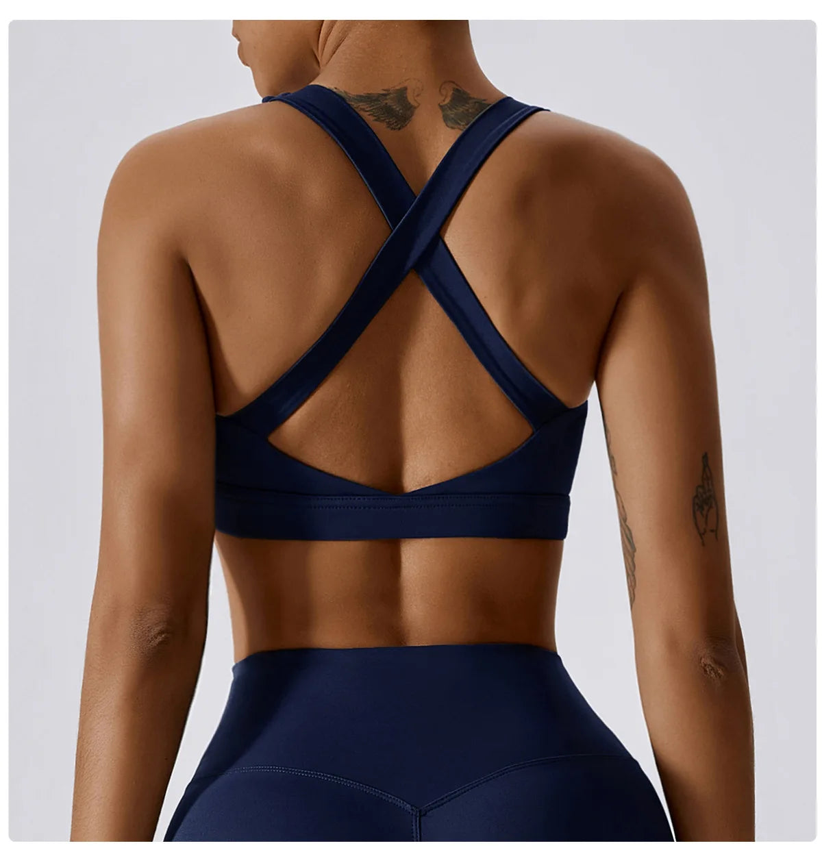 Women's Yoga Bra Sexy Sports Bra Push Up Fitness Cross Strap Shockproof Breathable Gym Top Female Vest Running Sports Underwear