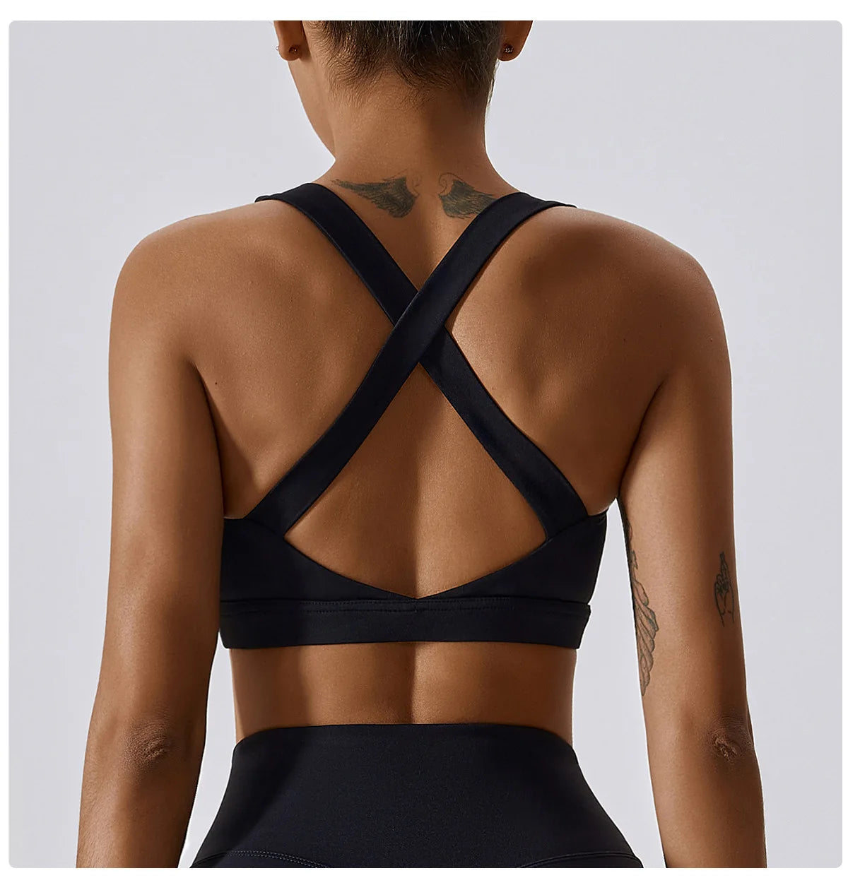 Women's Yoga Bra Sexy Sports Bra Push Up Fitness Cross Strap Shockproof Breathable Gym Top Female Vest Running Sports Underwear