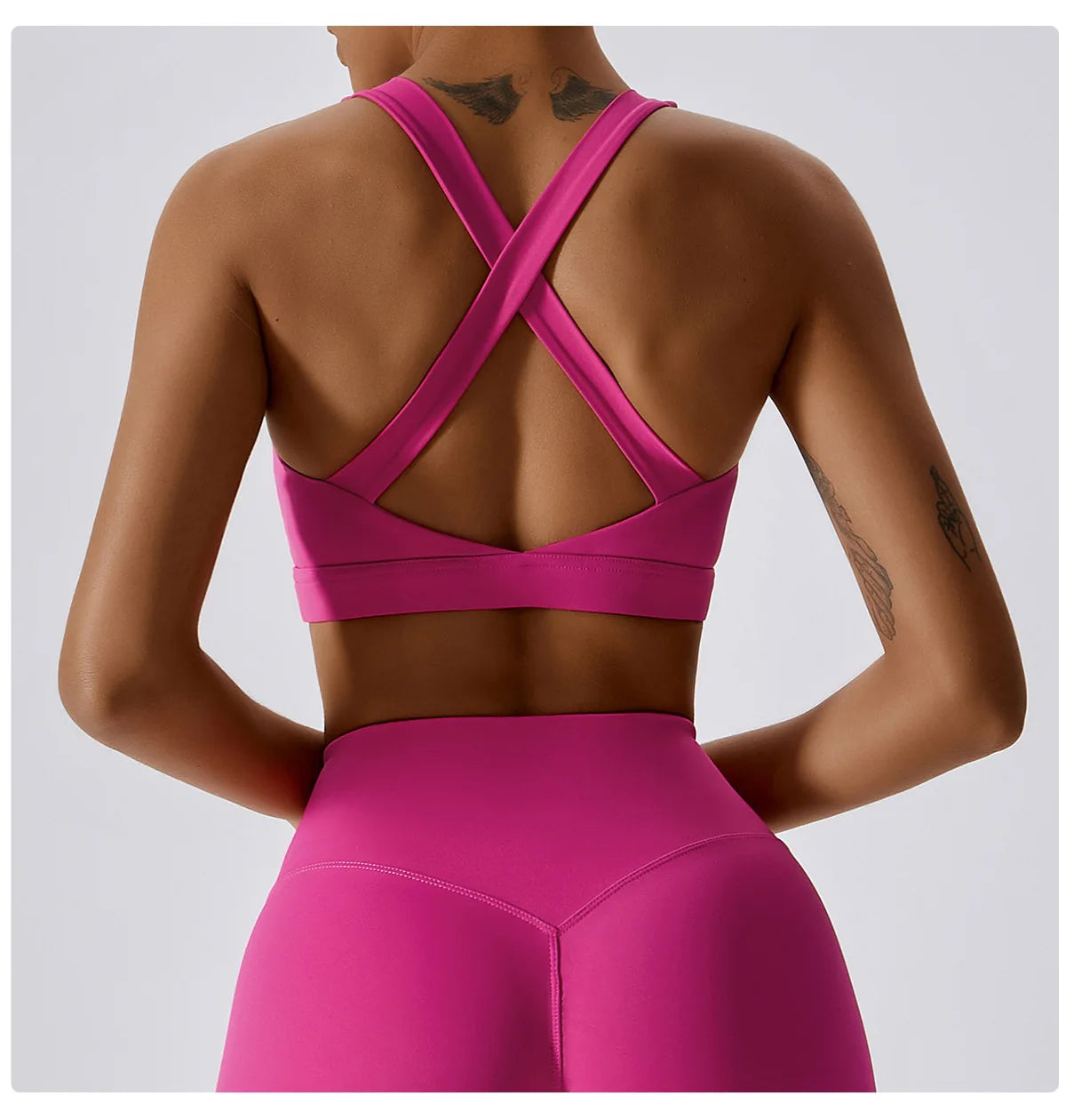 Women's Yoga Bra Sexy Sports Bra Push Up Fitness Cross Strap Shockproof Breathable Gym Top Female Vest Running Sports Underwear